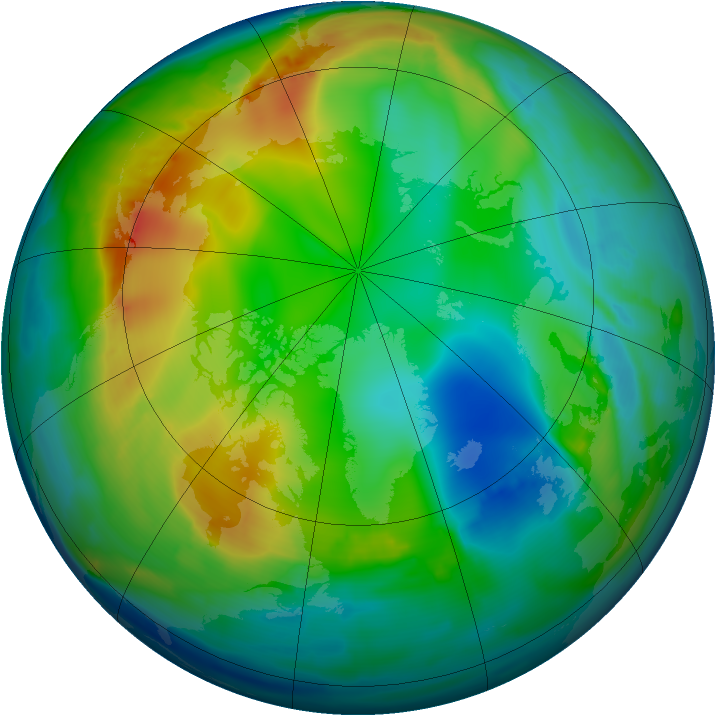 Arctic ozone map for 10 December 2008